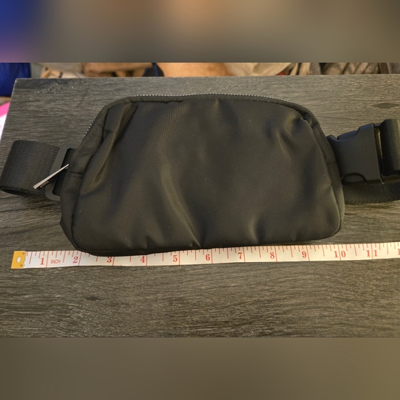 None Handbags - New Solid Black Belt Bag